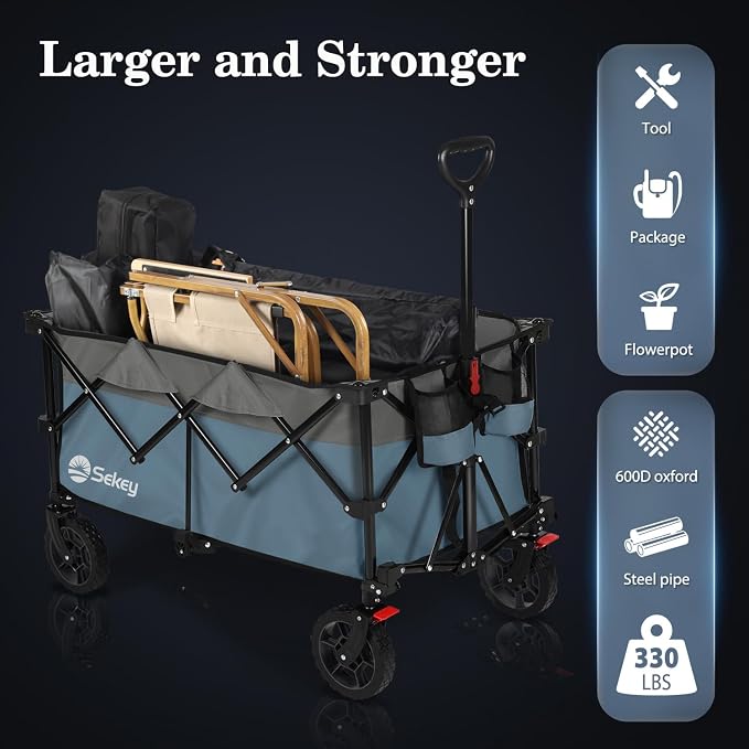 Sekey 220L Collapsible Foldable Wagon - Image 2