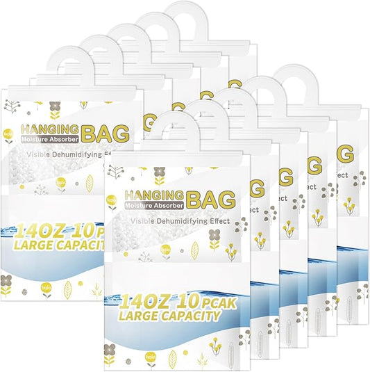 Vacplus Moisture Absorbers, Hanging Closet Dehumidifier Bags, Humidity Packs by Vacplus