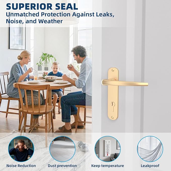 Heavy-Duty 20 ft x 2 in Weather Stripping, Extra Thick 2mm Door Draft Stopper - Image 7