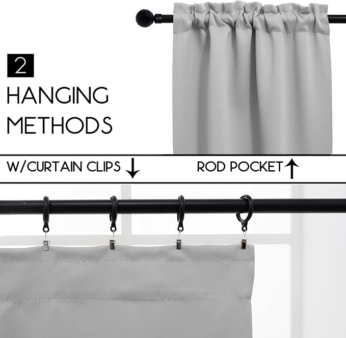 Pickluc Light Grey Cafe Curtain - Image 2