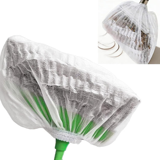 100 Pcs Disposable Elastic Broom Covers, Multi-Purpose Broom Sleeves for Hair and Dust Capture, Ideal for Home Floor Cleaning, Pet Hair Removal and Daily Household Cleaning