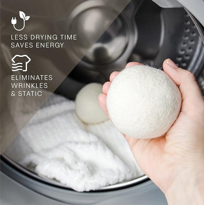 Pursonic Laundry Wool Dryer Balls – Reusable Dryer Balls Made from 100% Pure - Image 2