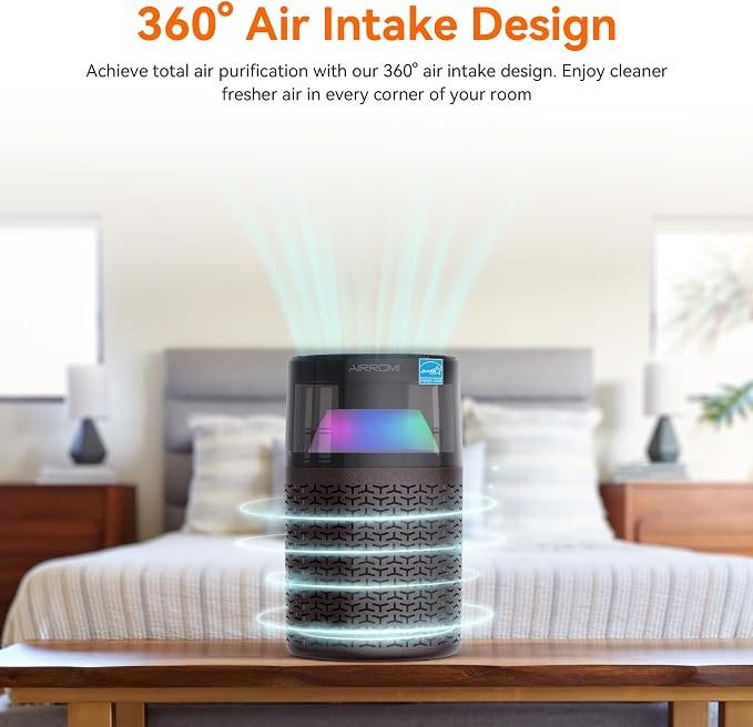 AIRROMI Air Purifiers for Bedroom Home, Activated Carbon Filter Cleaner - Image 7