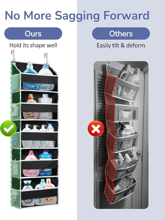ULG 1 Pack Over The Door Organizer – 5 Shelf Door Organizer Hanging & 10 Side - Image 6