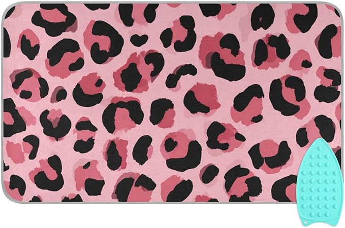 Light Leopard Print Pattern Ironing Mat by Tatenale