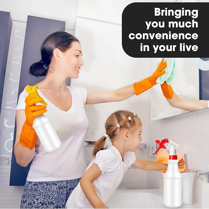 Eccliy 12 Pcs 16 Oz Plastic Spray Bottle, Adjustable Empty Reusable Sprayer - Image 5