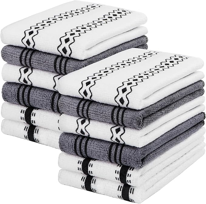 HOMEXCEL Microfiber Cleaning Cloth, Kitchen Towels 12 Pack, Lint Free, by HOMEXCEL
