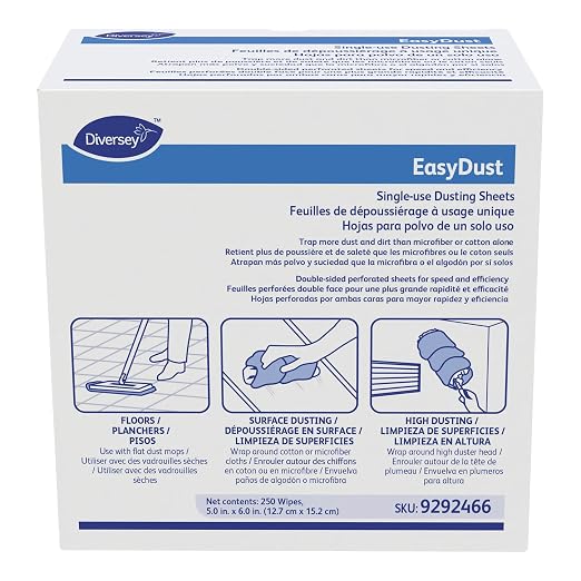 Diversey 9292466 EasyDust Single-use Dusting Sheets, Disposable Multisurface - Image 2