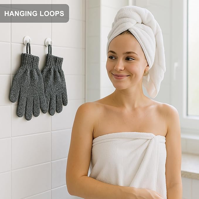 Exfoliating Gloves with Hanging Loop - Image 7