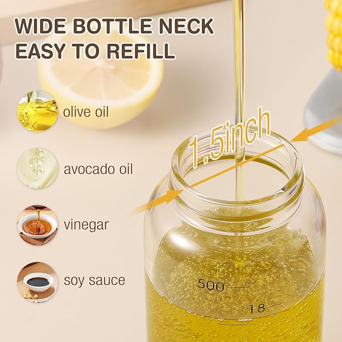 Vucchini Large Olive Oil Dispenser Bottle 17 oz - Image 7
