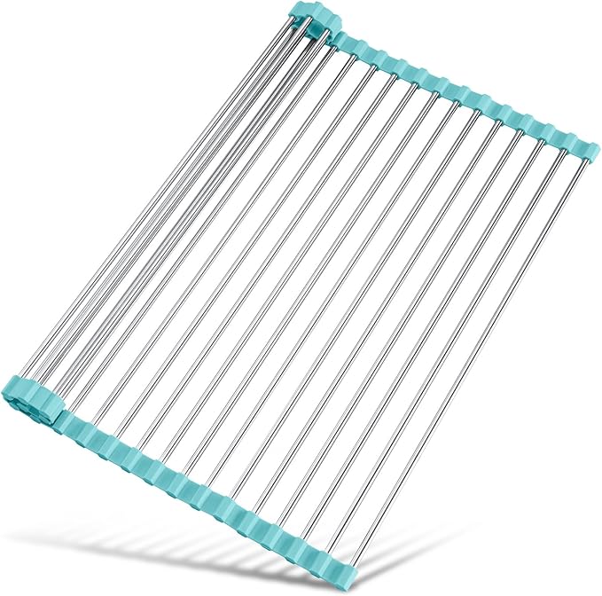 Tomorotec 17.7" x 12.5" Roll Up Dish Drying Rack Over Sink Drying Rack Sink by Tomorotec