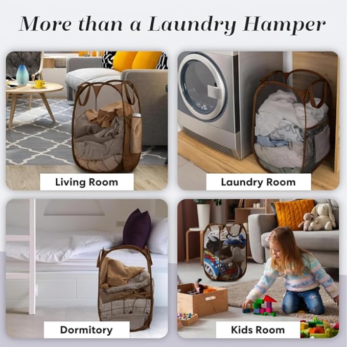 Handy Laundry Collapsible Mesh Pop Up Hamper - Image 8