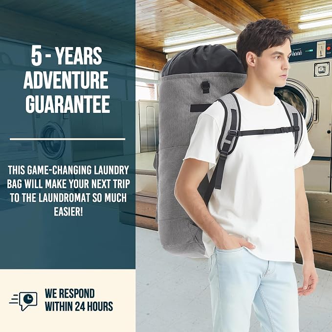 Laundry Backpack Bag, 115L Extra Large Laundry Bag - Image 6