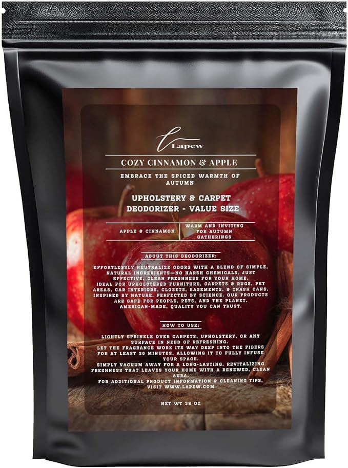 Cozy Cinnamon & Apple Carpet Freshener Powder Refill 36 oz | Powerful Odor by Lapew