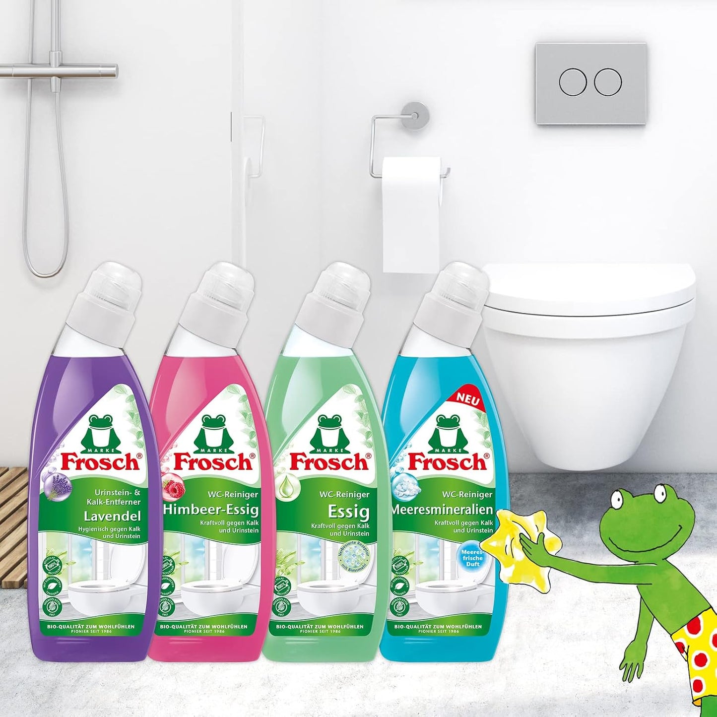 Frosch Lemon Toilet Cleaner, Yellow Lemon (Cleaner), Fresh, 750 g
