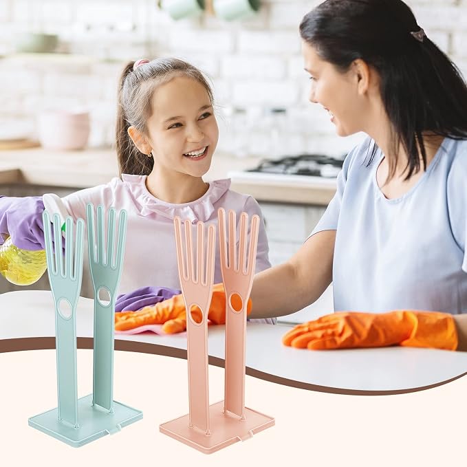 Nuenen 2 Pieces Kitchen Glove Holder Glove Drying Rack Dryer Plastic Mitten - Image 5