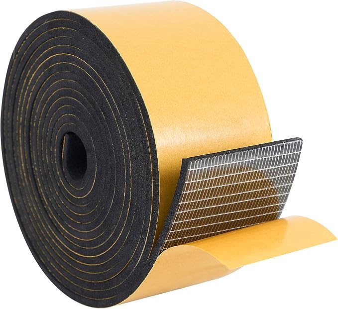 High Density Foam Weather Stripping Door Seal Strip Insulation Tape Roll by DualplexTalvania