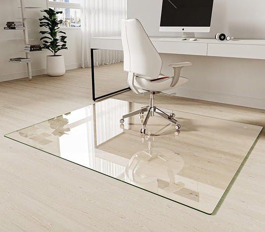 Koonmi Tempered Glass Chair Mat 51"x63" by KOONMI