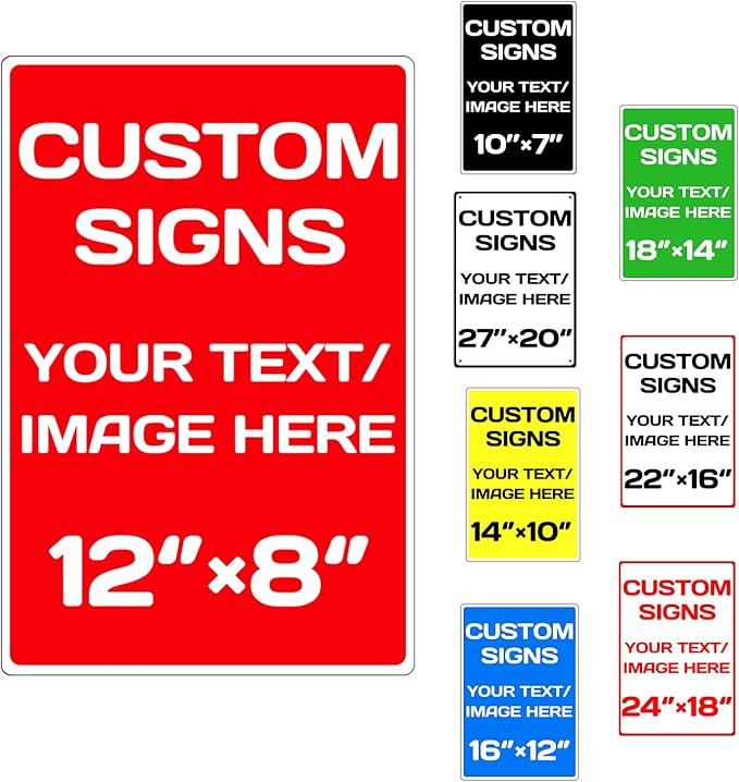 custom company signs, Aluminum Weatherproof Metal Sign Multiple Sizes Custom - Image 7
