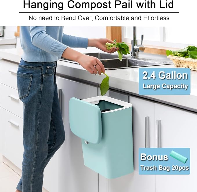 Tiyafuro 2.4 Gallon Kitchen Compost Bin - Image 2