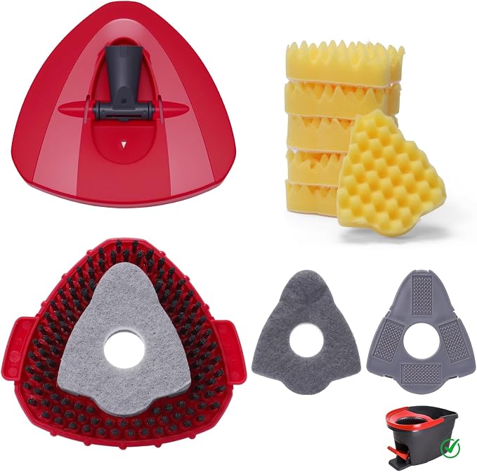 1 Pcs Spin Mop Replacements Scrub Brush and 1 Mop Base by WaIEJiemiHome