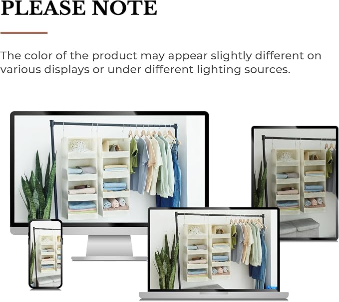 GRANNY SAYS 4-Shelf Hanging Organizer, Closet Hanging Shelves, Space Saver - Image 8