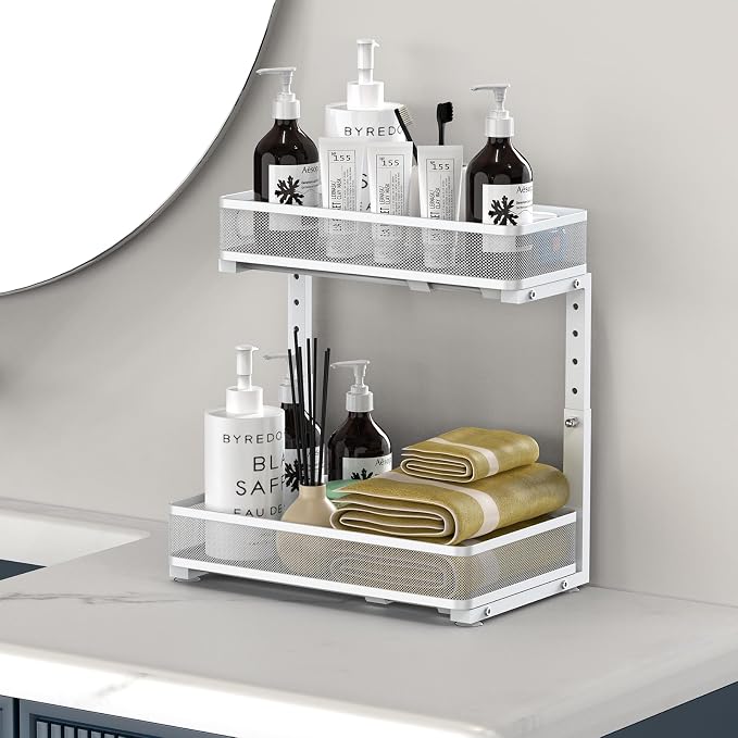 Under Sink Organizer, High Adjustable 2 Tier Under Sink Organizers and Storage - Image 4