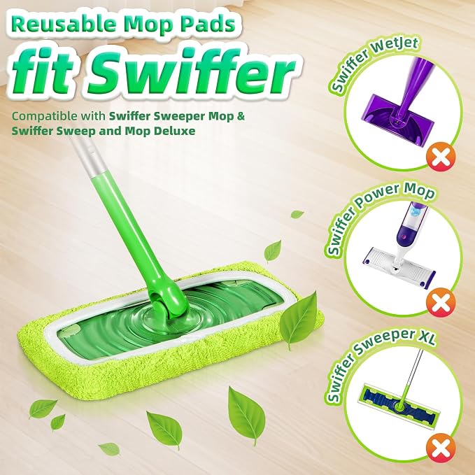 Reusable Mop Pads fit Swiffer Sweeper Mop - Image 2