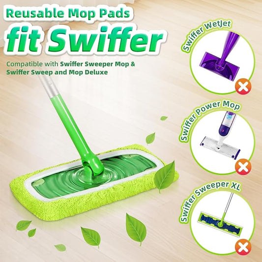 Reusable Mop Pads fit Swiffer Sweeper Mop - Image 2