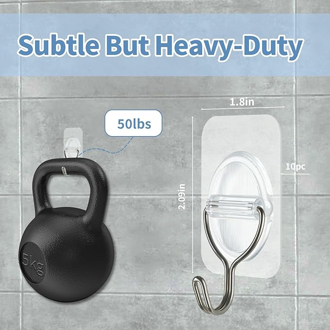 Adhesive Wall Hooks No Damage, Stick On Hooks - Image 2
