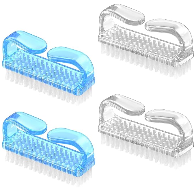 Handle Grip Nail Brush, Hand Fingernail Brush Cleaner Scrubbing Kit Pedicure by Larbois