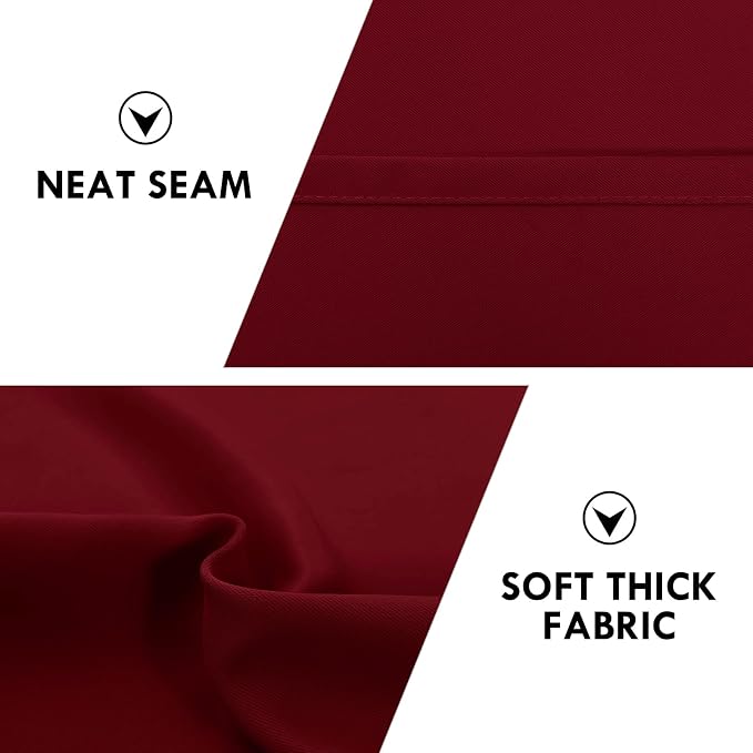 DWCN Christmas Burgundy Room Darkening Blackout Curtains - Image 6