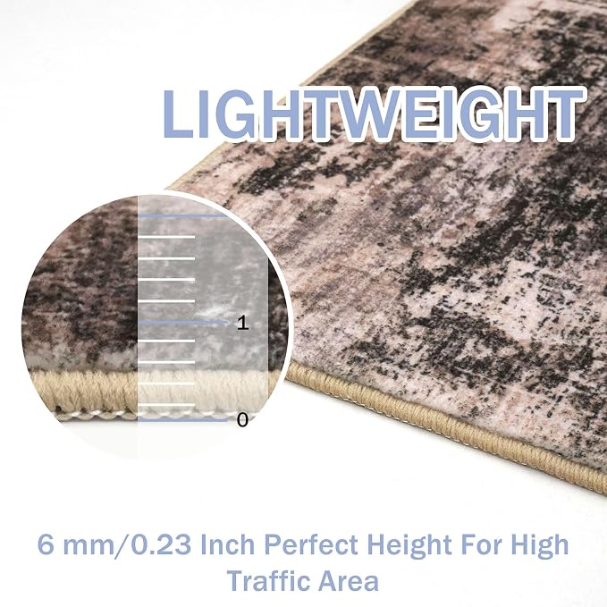 IOHOUZE Abstract Runner Rug 2x8 Ft Washable Runners - Image 4