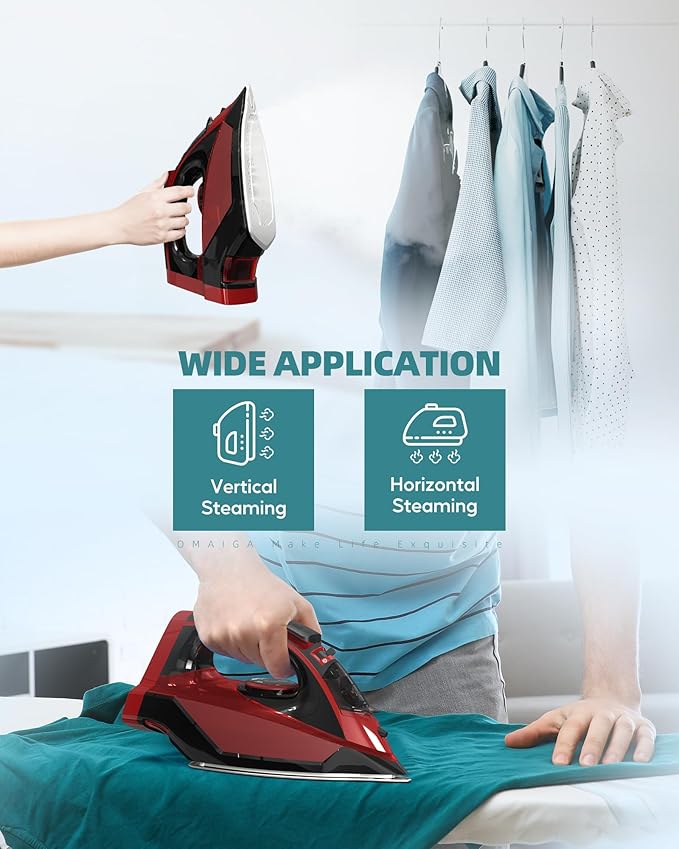 Cordless Iron for Clothes - 1500W Steam Iron - Image 8