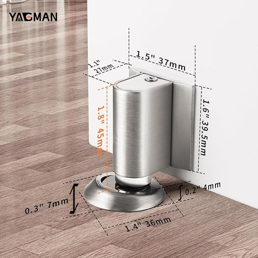 1 Pack Magnetic Door Stoppers Retractable Bottom of Door Holder No Drilling - Image 2