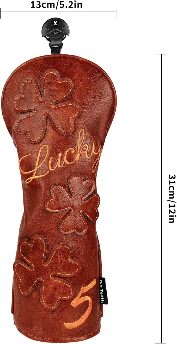 Golf Headcovers Golf Club Head Covers Four Leaf Clover Good Luck Charm - Image 8