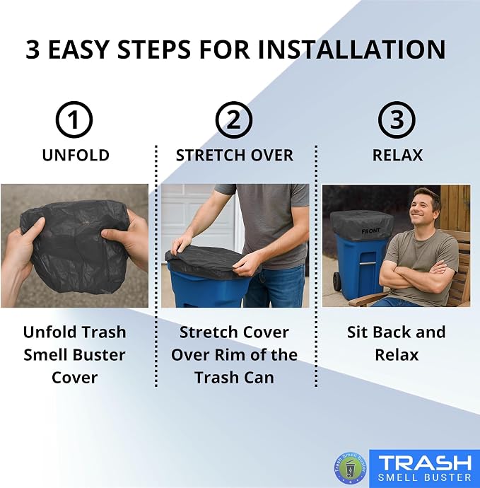 Outdoor Trash Can Cover Odor Eliminating Bag - Image 4