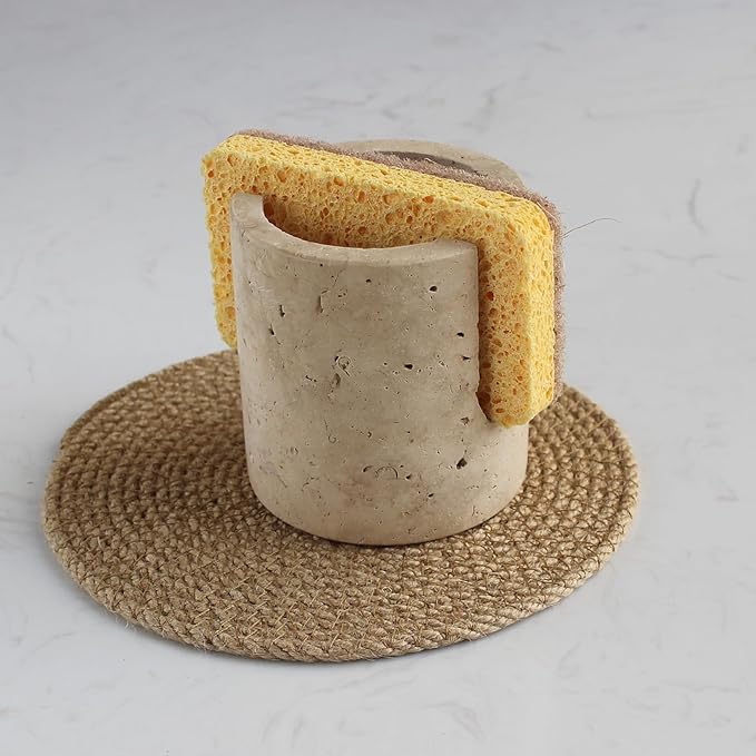 Natural Travertine Sponge Holder - Image 6