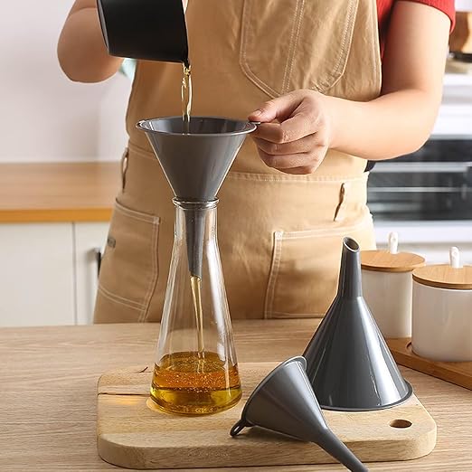 Plastic Kitchen Funnel Set of 3, Round Kitchen Funnels - Image 5