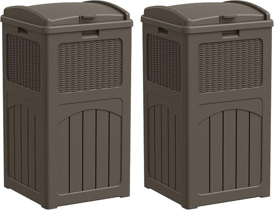 YESHOMY 2 Pack Outdoor Trash Can by SearchallYESHOMY