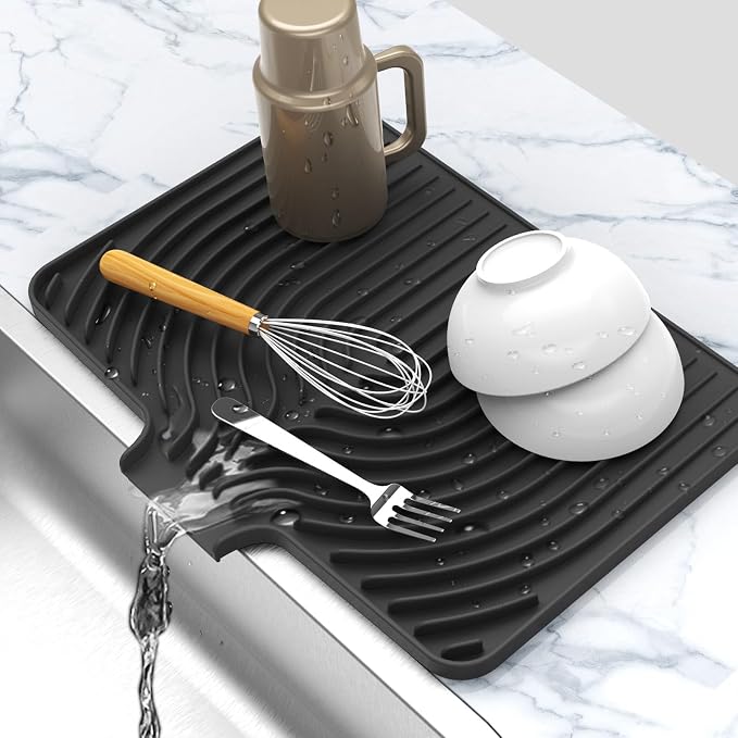 Dish Drying Matt for Kitchen Counter, Kitchen Dry Mats for Dishes Drying Pad by JIUBAR