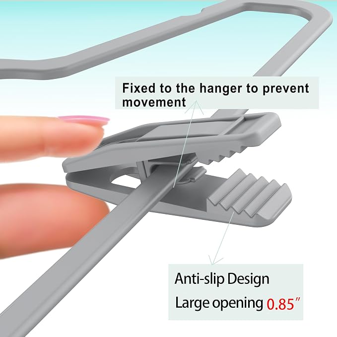Hanger Clips for Velvet Hangers, Non-Slip Plastic Clips Skirt Hanger Clips for - Image 4