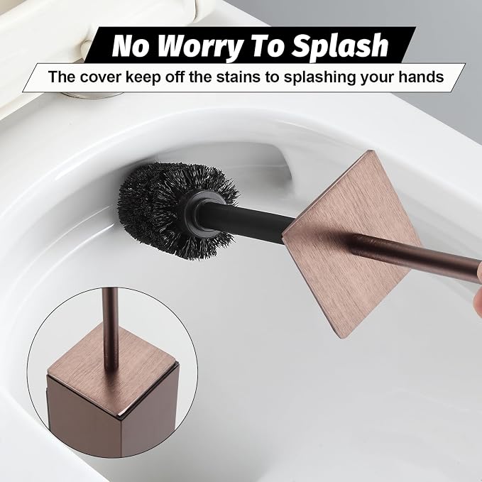 BGL Toilet Brush and Holder Set Rose Gold Wall Mounted - Image 6