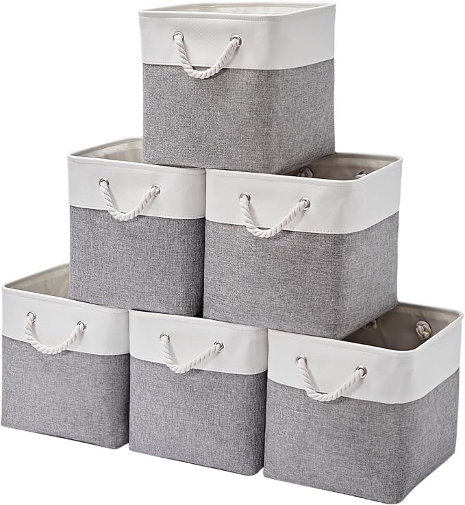 13 x 13 Inch Storage Cubes, 6 Pack Cube Storage Bins by ISEMINGLA