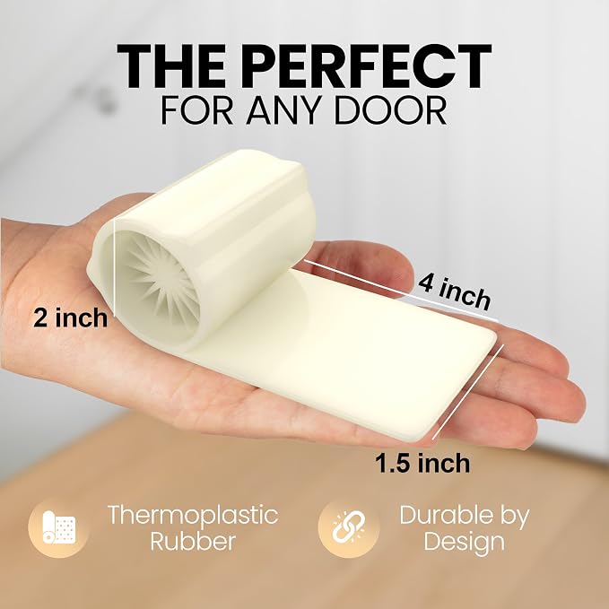 Ducki 2 Pack Door Wedge Stopper - 3 in 1 Thermoplastic Rubber Door Stop Wedge - Image 3