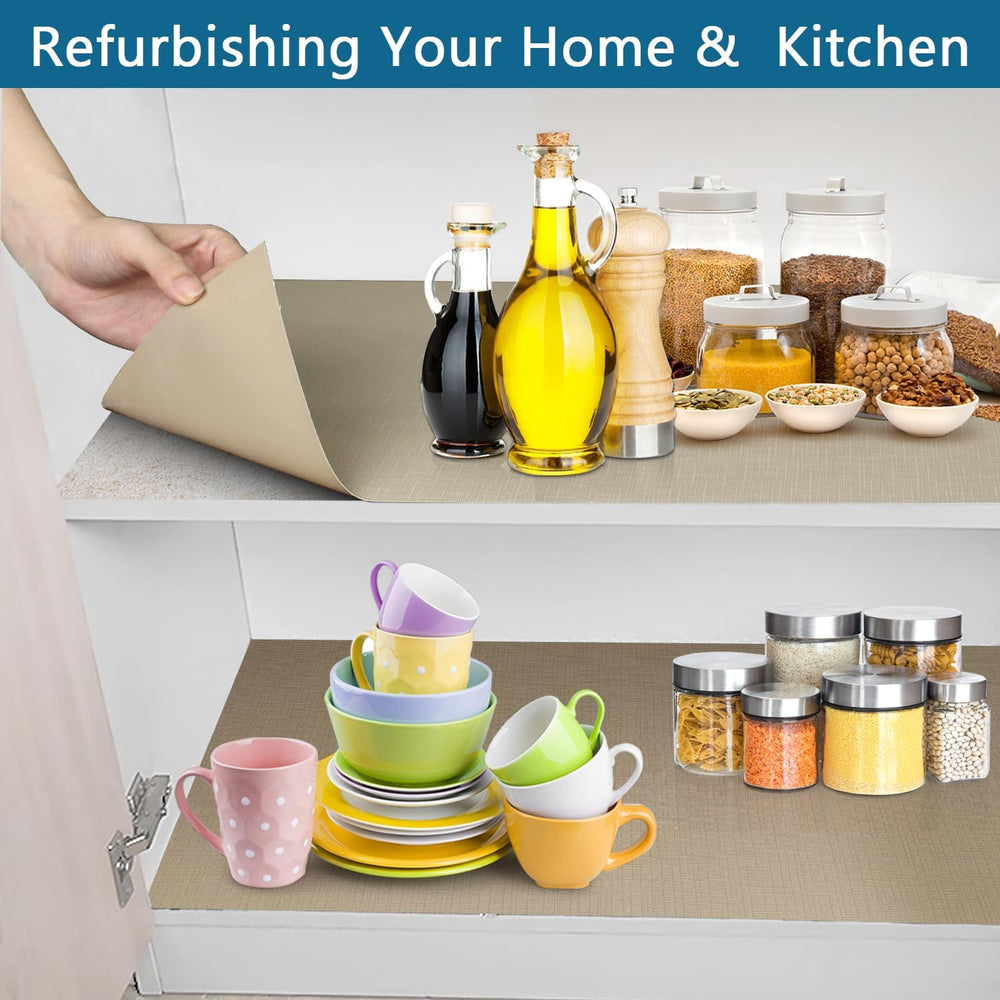 Self Adhesive Shelf Liner, 23.6" x 236.2" Peel and Stick Drawer Lin...
