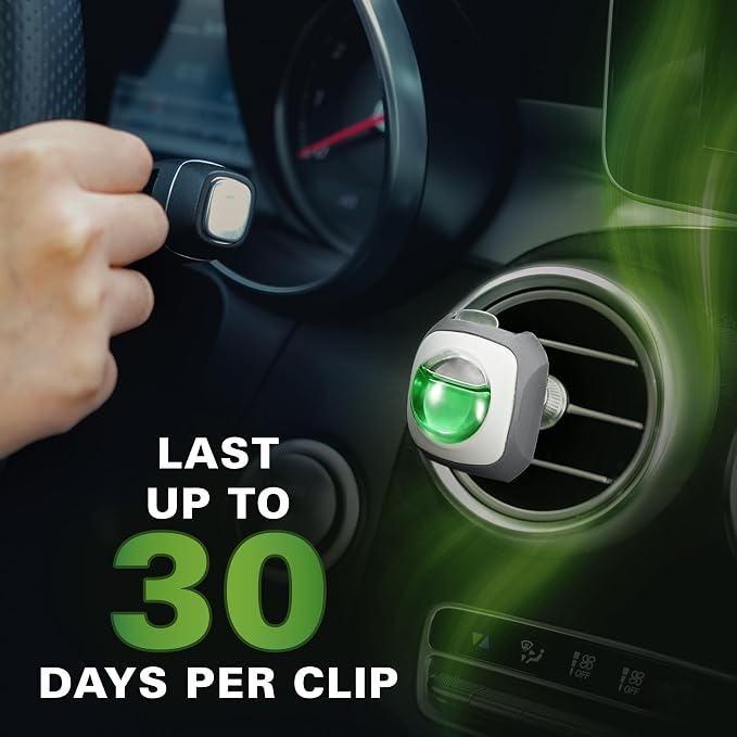 Air Jungles Green Tea Scent Car Air Freshener Clip, 6 Vent Clips, 4ml Each - Image 6