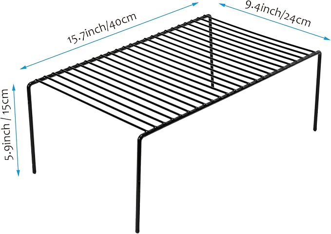 iPEGTOP 4-Pack 15.7 x 9.4 Inch Rustproof Metal Wire Kitchen Storage Shelves – - Image 3
