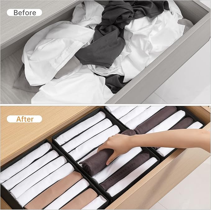 4 Packs T-shirt Drawer Organizers - Image 5