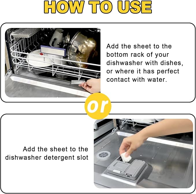 Eco Dishwasher Detergent Sheets Up To 160 Loads, Citrus Lemon Scent Plastic - Image 4